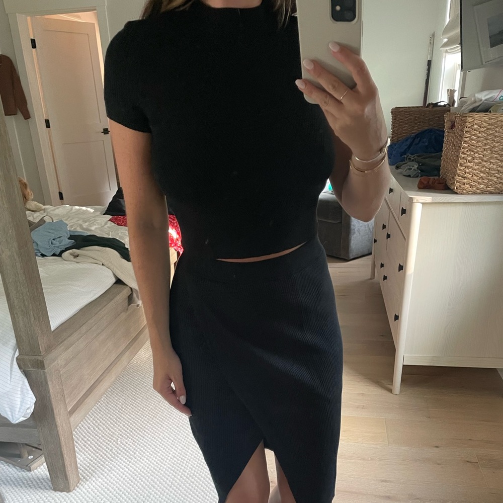 Two piece sweater and skirt set